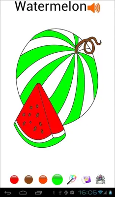 Kids Coloring and Learn Fruit android App screenshot 3